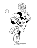 A coloring page of minnie mouse
